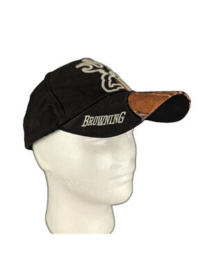 Browning Hat Mens One Size Camouflage Adjustable Cap Black Buck Logo Hunting